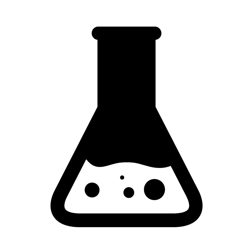 Technical marketing and science communications represented by a scientific flask