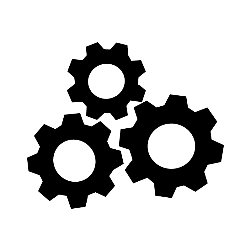 Technical marketing represented by gears